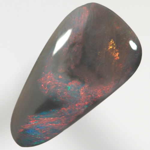 SOLID BLACK OPAL Picture opal, red and blue amongst black opal